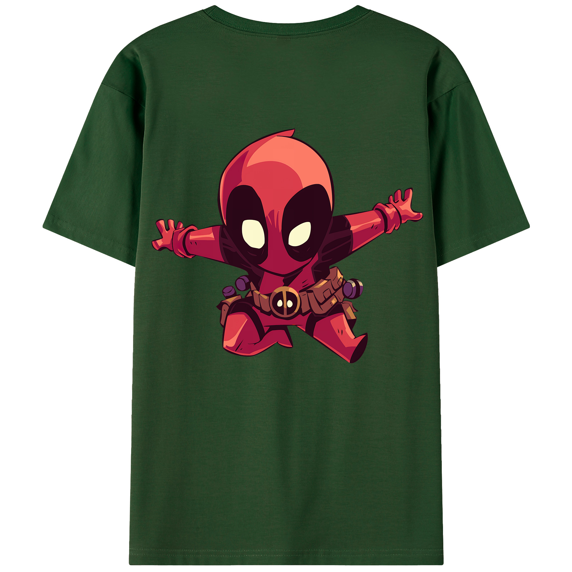 （画像用） Deadpool デッドプール 綿100％半袖Tシャツ（背面プリント）